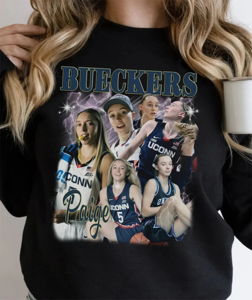 Paige Bueckers T-shirt Basketball Player MVP Slam Dunk Merchandise Bootleg Vintage Graphic Tee Unisex Sweatshirt Hoodie Gift For Fan