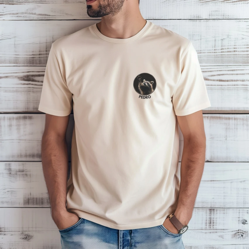 Pedro Raccoon Meme T-Shirt – Comfy Animal Tee, Viral Raccoon Face Apparel | Perfect Gift for Urban Wildlife Fans, Popular Meme Fashion