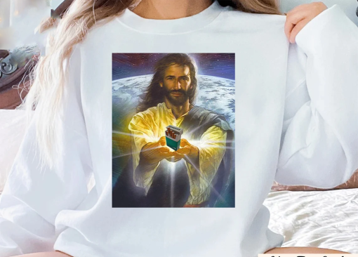 Jesus Holding Cigarettes | Newport | Funny Meme T-Shirt | Oddly Specific Shirt | Weird Shirt, Sweatshirt, Hoodie