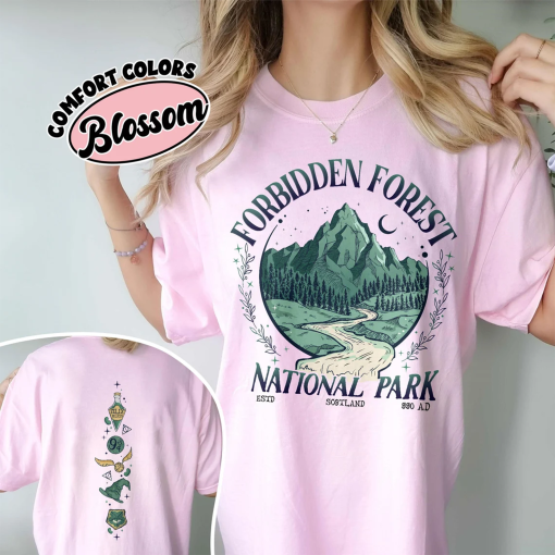 National Park Wizard Comfort Colors Shirt, Forbidden Forest Shirts, HP Inspired T Shirt Wizarding World Tee, Bookish Gift for Fan