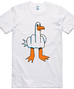 Mens Funny T-Shirt Rude Seagull Design Regular…