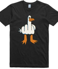 Mens Funny T-Shirt Rude Seagull Design Regular…