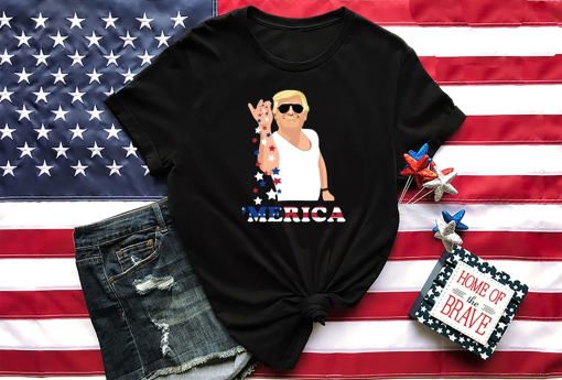 Trump ‘Merica T-Shirt, Funny 4th of July Shirt, Trump Star Sprinkling Tee, America Great Again Tee, Funny Trump Shirt, Trump Campaign Shirt