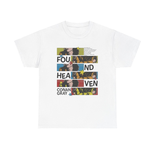 Conan Gray Shirt, Cute Graphic Tee, Conan Gray Merch, Found Heaven, Music Shirt, Unisex Gift, Fashion, Concert T-Shirt, Vintage