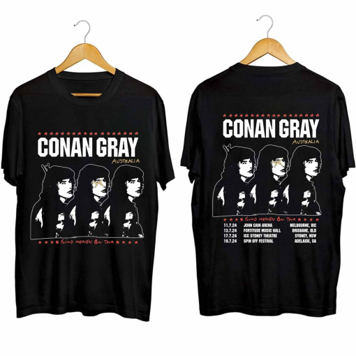 Conan Gray – Found Heaven On Tour 2024 Australia Shirt, Conan Gray Shirt, Conan Gray 2024 Concert Shirt, Found Heaven On 2024 Concert Shirt