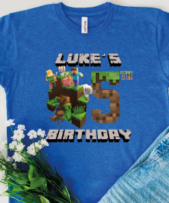 Personalized MineC Birthday Kid Shirt | Mine…