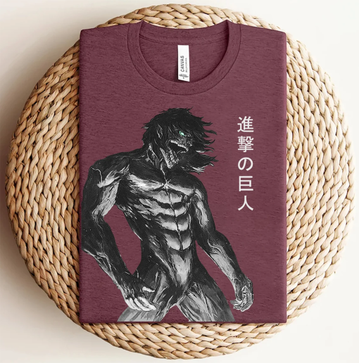 Attack On Titan Eren Titan Form Shirt, Badass Eren AOT Tshirt, Best Anime Apparel, Ultimate Gift For Anime Lovers, Shingeki No Kyojin Tshirt