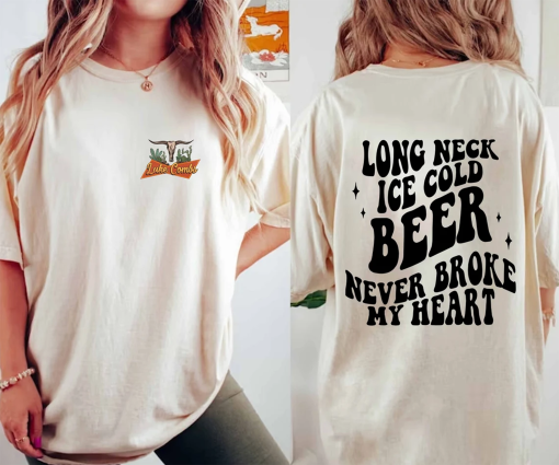 Luke Combs Beer Never Broke My Heart Shirt, Western Rodeo Tee, Luke Combs Tour 2024 Merch, Country Concert Shirt