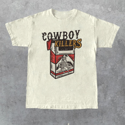 Vintage Western Cowboy Killers T-Shirt, Retro Rodeo Shirt, Western Graphic Tee, Vintage 90s Graphic Shirt, Cowboy Gift, Cowboy Skeleton Tee