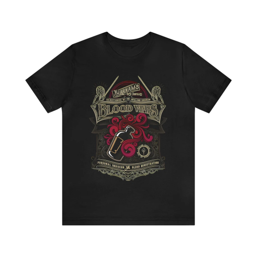 Blood Vials Unisex Graphic Tee, Bloodborne Shirt, Blood Vials Shirt, Demon Tee, Tarnished Tshirt, Soulsborne Tee