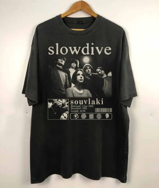 Vintage Slowdive Tshirt, 90s Slowdive Tour Shirt, Slowdive Band T Shirt, Souvlaki Graphic Retro Tee Shirt