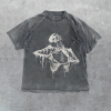 Body Falling From Sky Vintage 90s Graphic T-Shirt, Dark Art Shirt, Y2k Gothic Tee, 90s Skull Shirt, Y2k Skull Tee, Washed Relaxed Shirt