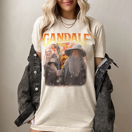 LOTR GANDALFs shirts, Funny Meme Shirt Gandalf, Character Movie Series Actress Tshirt, Bootleg Vintage Retro 90s Shirt