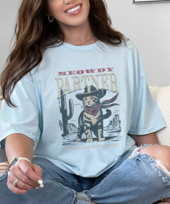 Meowdy Partner Cowboy Cat Shirt, Vintage Cowboy…