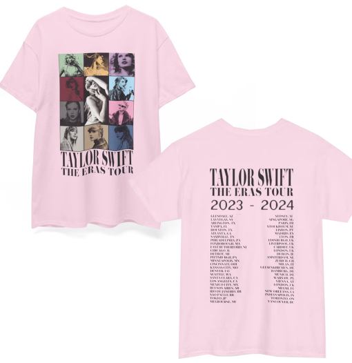 Taylor Swift Eras Tour 2 Shirt, Double-Sided Eras Tour II 2024 World Cities TTPD T-Shirt, Swiftie Gift Merch Comfy Tee