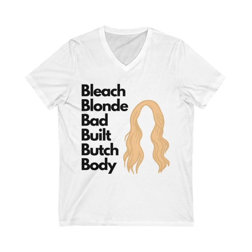 Bleach Blonde Bad Built Butch Body Wig Unisex V Neck