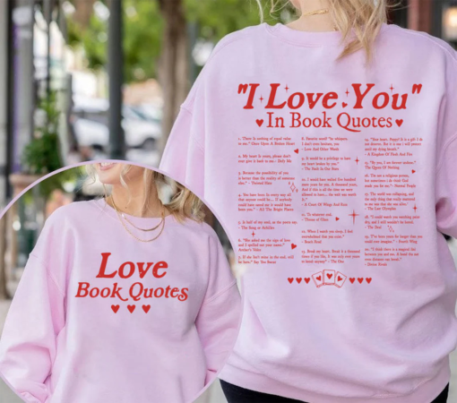 Different Ways Say I Love You In Book Quotes Shirt, Love You Bookish Tee, Aesthetic Love You Tshirt, Trendy Book Lover Quotes