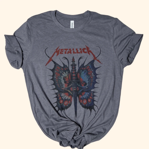 Metallic Butterfly / Graphic Tees / Graphic Tshirt / Statement Tshirt / Statement Tee / T-shirt / Top / women unisex tee / band tee