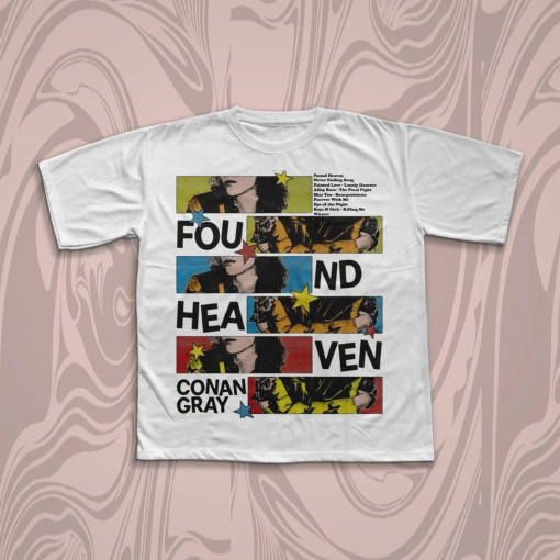 Conan Gray Shirt, Cute Graphic Tee, Conan Gray Merch, Found Heaven, Music Shirt, Unisex Gift, Fashion, Concert T-Shirt, Vintage