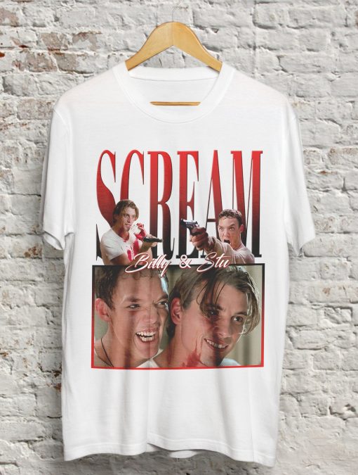 SCREAM – Billy Loomis Shirt, Stu Macher Shirt, Scream Movie Shirt, Scream Movie Tee, Retro Scream Shirt, Billy and Stu Shirt, Dark Art Tee