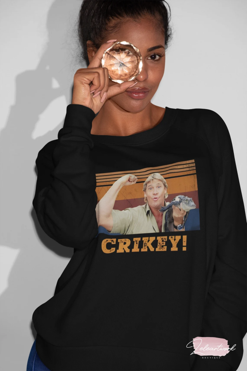 Steve Irwin Animal Lover Crikey Black T-Shirt, Steve Irwin Shirt, Crocodile Hunter Shirt