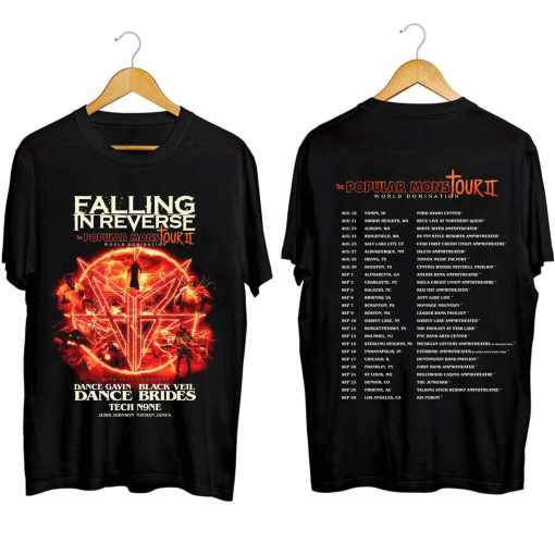 Falling in Reverse – Popular Monstour II 2024 Shirt, Falling in Reverse Band Fan Shirt, Falling in Reverse 2024 Shirt, Popular Monstour II