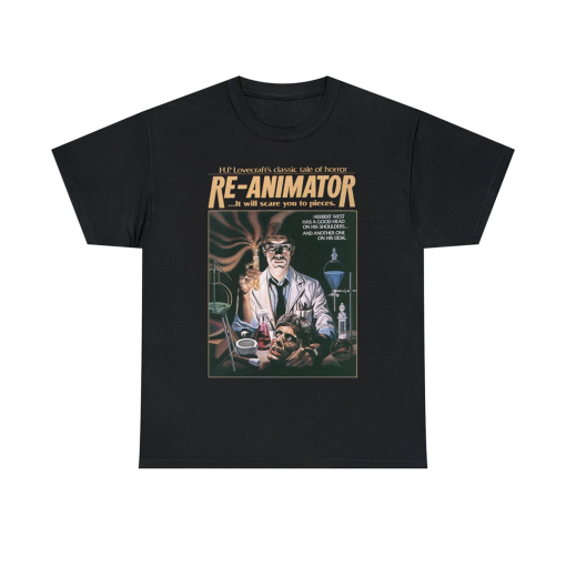 Unisex Re-Animator Movie T-Shirt, 80s Horror Film Shirt