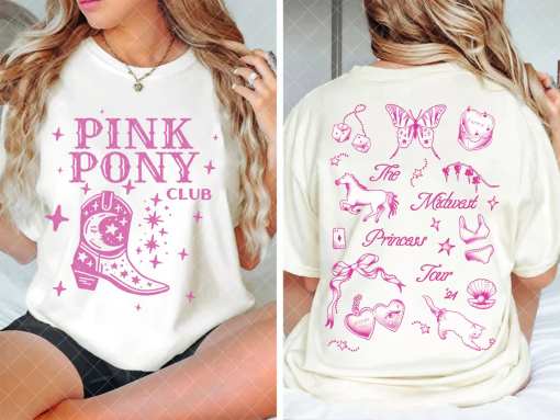 Chappell Roan T-Shirt- Pink Pony Club- Rise and Fall of a Midwest Princess- Chappell Roan Merch- Vintage Cotton Tee