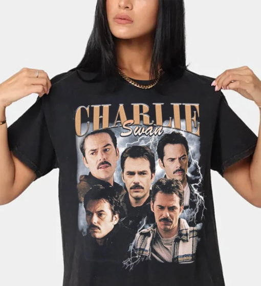 Charlie Swan Vintage 90’s Tee, Billy Burke Fan Made Tee, Team Charlie Tee, The Original Shirt, Tshirt Movie Shirt,Meme SA