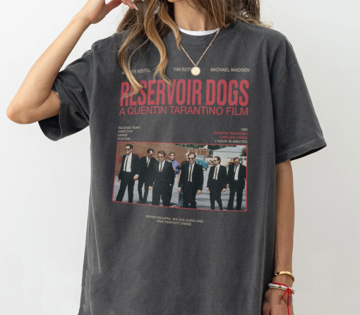 Reservoir Dogs T-Shirt, Unisex Retro Quentin Tarantino 90s Movie Graphic T-Shirt, Gift for Dad or Boyfriend Movie Lover