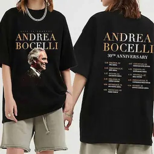 Andrea Bocelli 2024 Tour Shirt, Andrea Bocelli 30th Anniversary Tour Shirt, Andrea Bocelli Fan Shirt, Andrea Bocelli 2024 Concert Shirt