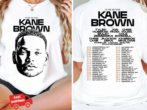 Kane Brown In The Air Tour 2024 Comfort Colors Shirt, Kane Brown Fan Gift Shirt, Kane Brown Merch,Kane Brown Graphic Shirt, Kane Brown Shirt