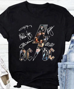 Acdc Band 90S Vintage Shirt, Acdc Signatures…