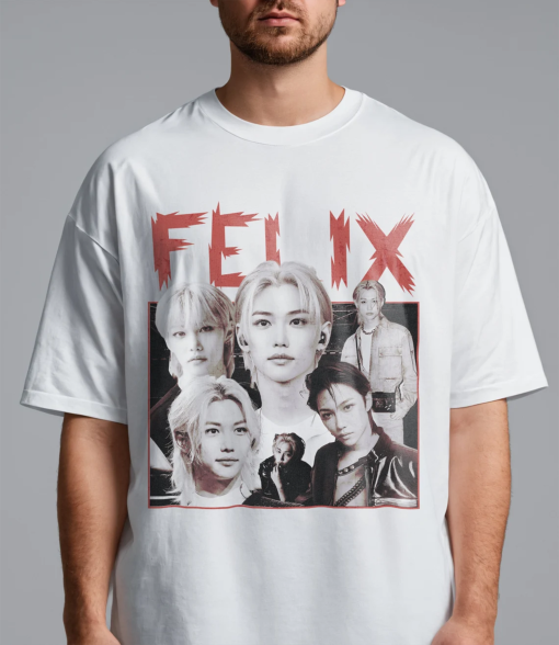 Vintage Felix SKZ Graphic Shirt, Felix Y2K Graphic Shirt, Vintage Felix Kpop Shirt Gift for her, Kpop Tshirt, Kpop merch, Kpop Graphic Shirt