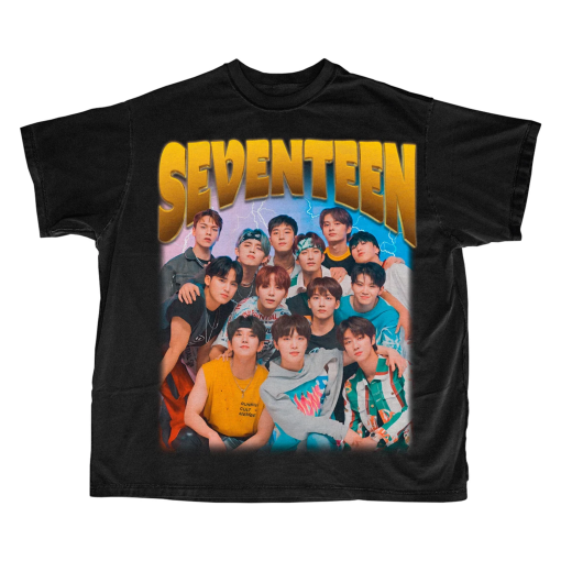 Seventeen Retro Bootleg T-shirt – Seventeen Kpop Tee – Kpop Merch – Kpop Gift for her or him – Seventeen Carart Tee