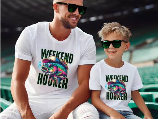 Weekend Hooker Shirt, Fishing T-shirt, Lake Vibes Shirt, Bass Fish, Dad Fishing Shirt, Fishing Outfit, Camping Shirt, Outdoor T Shirt