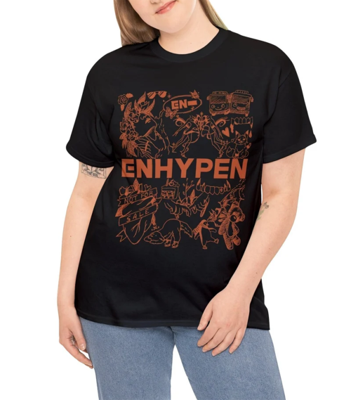 Enhypen T-Shirt – Orange Blood Shirt – Enhypen Shirt – Vintage Shirt – K Pop Shirt – Idol T-Shirt – Unisex Heavy Cotton Tee