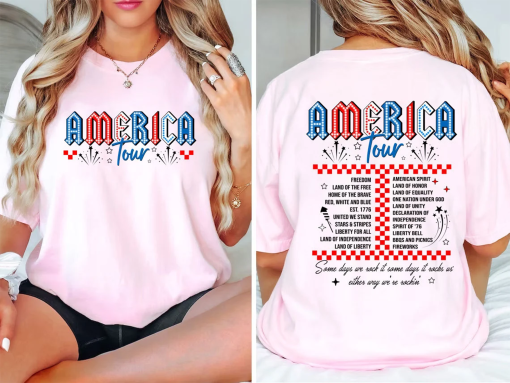 Retro America Tour Shirt, 4th of July Shirt, 1776 Independence Day Shirt, America Shirt, USA Shirt, American Flag Shirt, Memorial Day Shirt