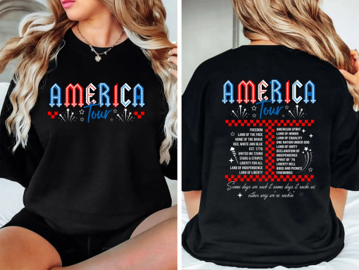 Retro America Tour Shirt, 4th of July Shirt, 1776 Independence Day Shirt, America Shirt, USA Shirt, American Flag Shirt, Memorial Day Shirt