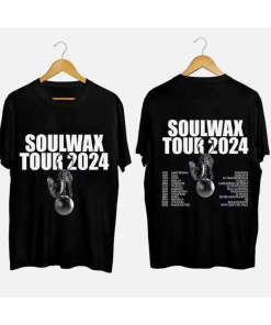 Soulwax Band Tour 2024 Black T-Shirt Gift…