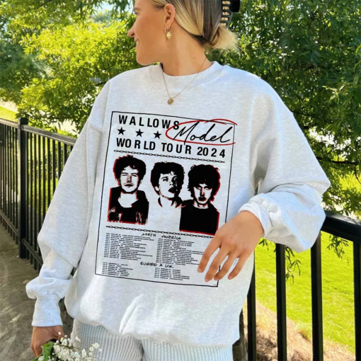 Wallows Model World Tour 2024 Shirt, Wallows Band Fan Shirt, Wallows 2024 Concert Shirt, Model World Tour 2024 Shirt