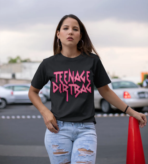 Teenage Dirtbag Tee: Vintage 2000s Emo & Pop Punk Nostalgia Shirt for Die-Hard Music Enthusiasts