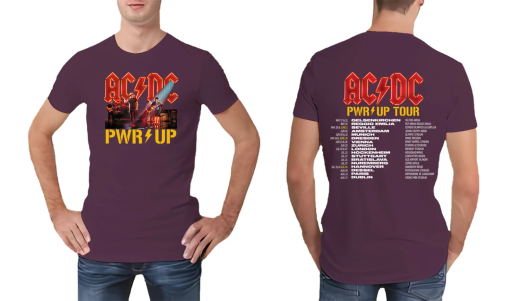 ACDC Band AC/DC Rock Music Band Pwr Up – Pwr Up Tour 2024 with Pwr Tour Dates T-Shirt, Men’s T-shirt Women’s T-shirt Children’s T-shirt full size