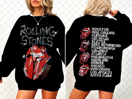 Rolling Stones 2024 Tour Tee Shirt, Rolling Stones Band Fan Shirt,Hackney Diamonds Tour Shirt,Rock and roll shirt,Music Festival T-Shirt