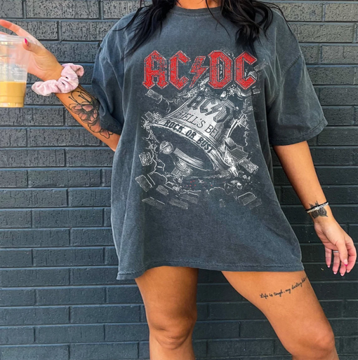 Comfort Colors ACDC Band Shirt, ACDC shirt, Acdc Band 50th Anniversary 1973 Shirt,,vintage band shirt, rockmusic festival tee