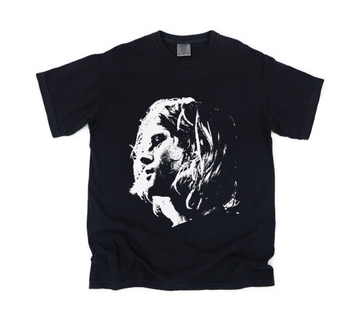 Comfort Colors® Kurt Cobain Unisex T-Shirt, Kurt Cobain Face, Graphic Tee, Trendy, Grunge, Rock Band, Unisex Garment-Dyed T-shirt