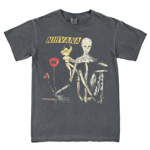 New Rare Nirvana Incesticide Retro Unisex T-Shirt Vintage Style