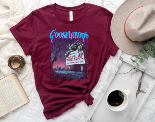 Goosebumps Shirt, Goosebumps Tshirt, Horrorland Shirt, R.L.Stine Goosebumps Shirt, Goosebumps Halloween Shirt, Halloween Shirts, Horror Book