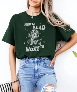 Funny Retro Bookish Shirt, Born to Read,…