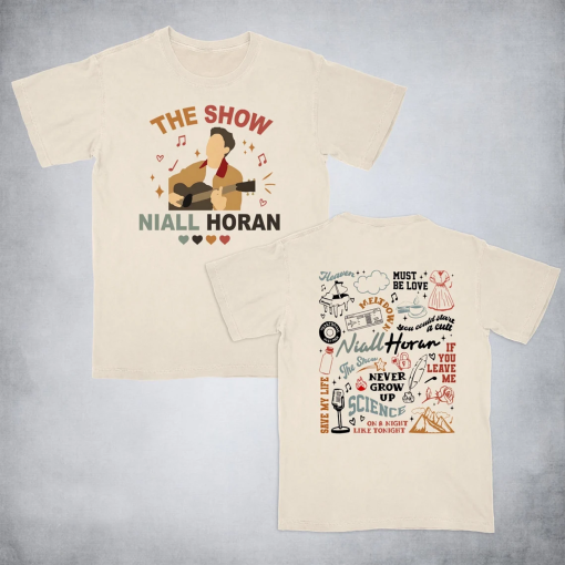 Niall Horan The Show Tracklist Shirt, Niall Horan Merch T-Shirt, Sweatshirt (on 2 sides)